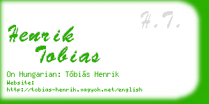 henrik tobias business card